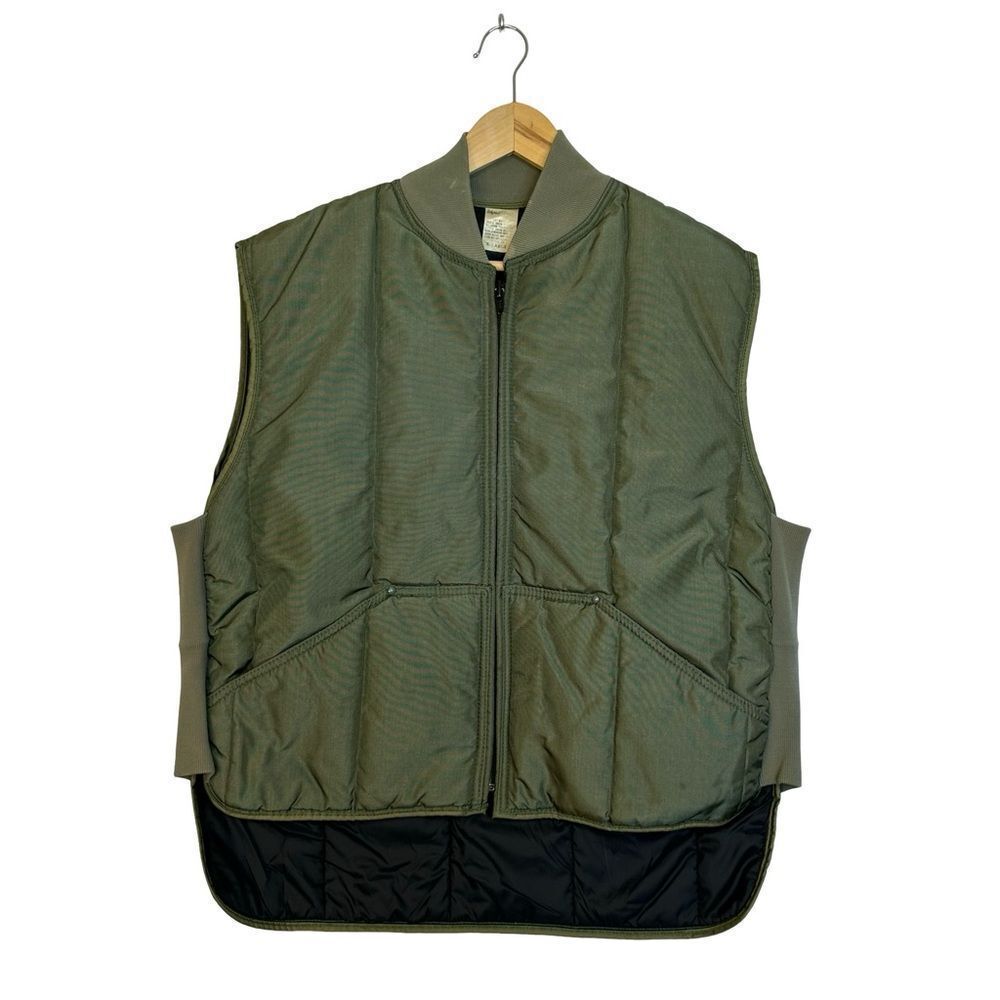 RefrigiWear Vintage Olive Green Men's Quilted Vest Size XL